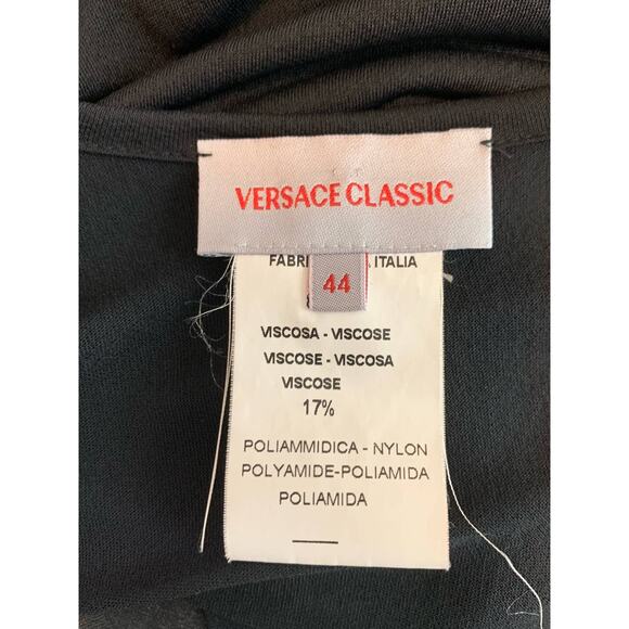 Versace black v neck sleeveless sheer blouse size 44 -US 8 - Picture 4 of 10